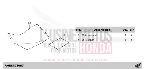 KIT,LOW SEAT *PBA04L* CRF1100D3R de 2024